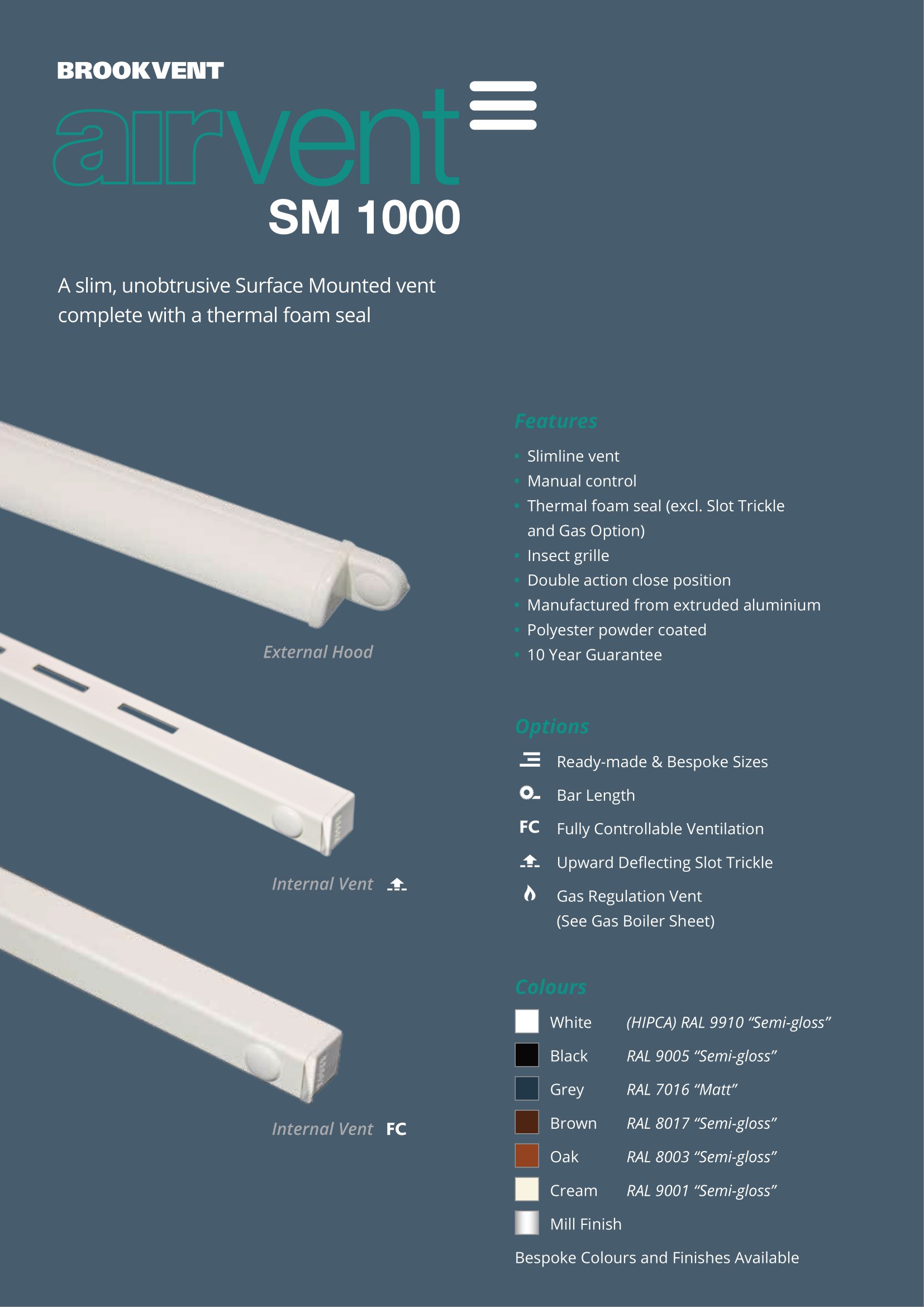 airvent SM 1000 Trickle Vent