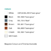 airvent SM 1000 surface mounted window vent colour chart