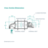 airvent SM 1400 surface mounted window vent cross section dimensions